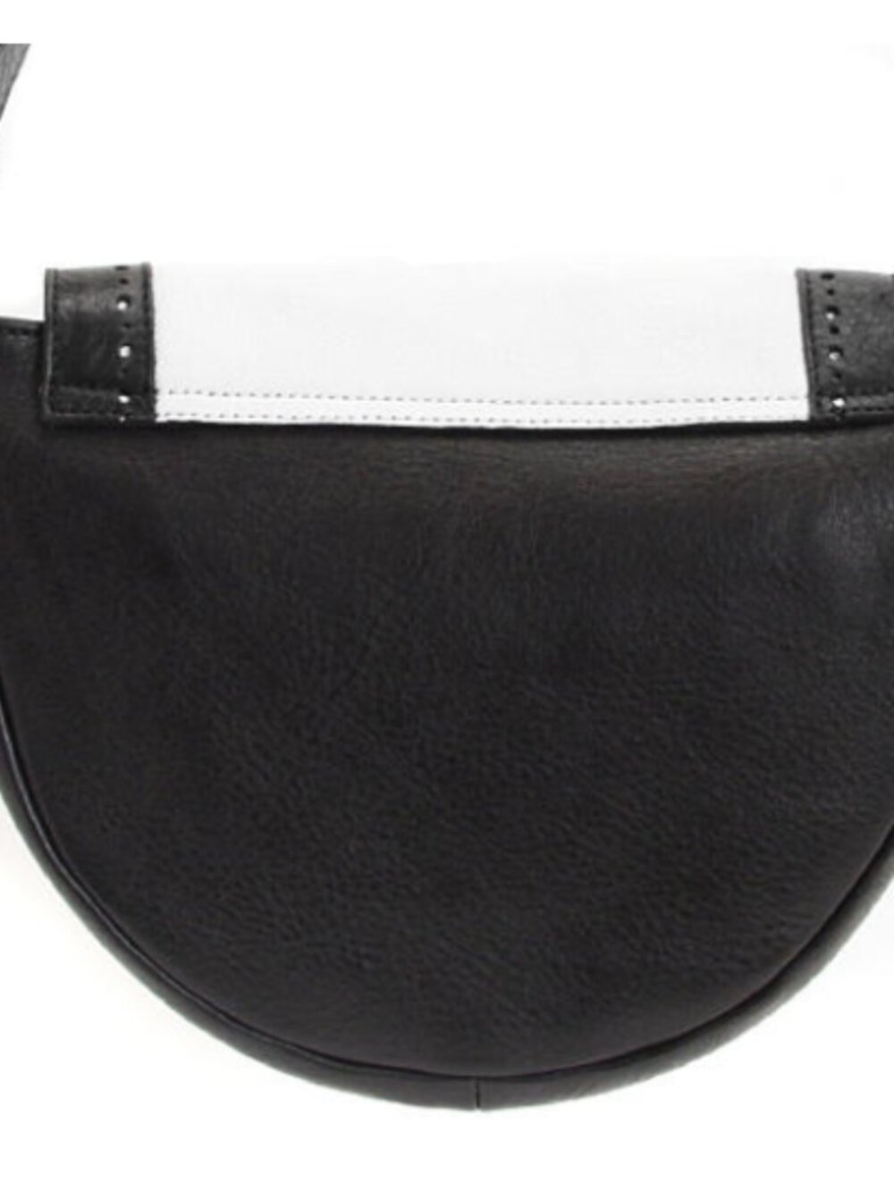 *BARELY USED* 2013 Fluevog Bag ELLA Crossbody Bag Black & White, Leather! - Picture 10 of 12